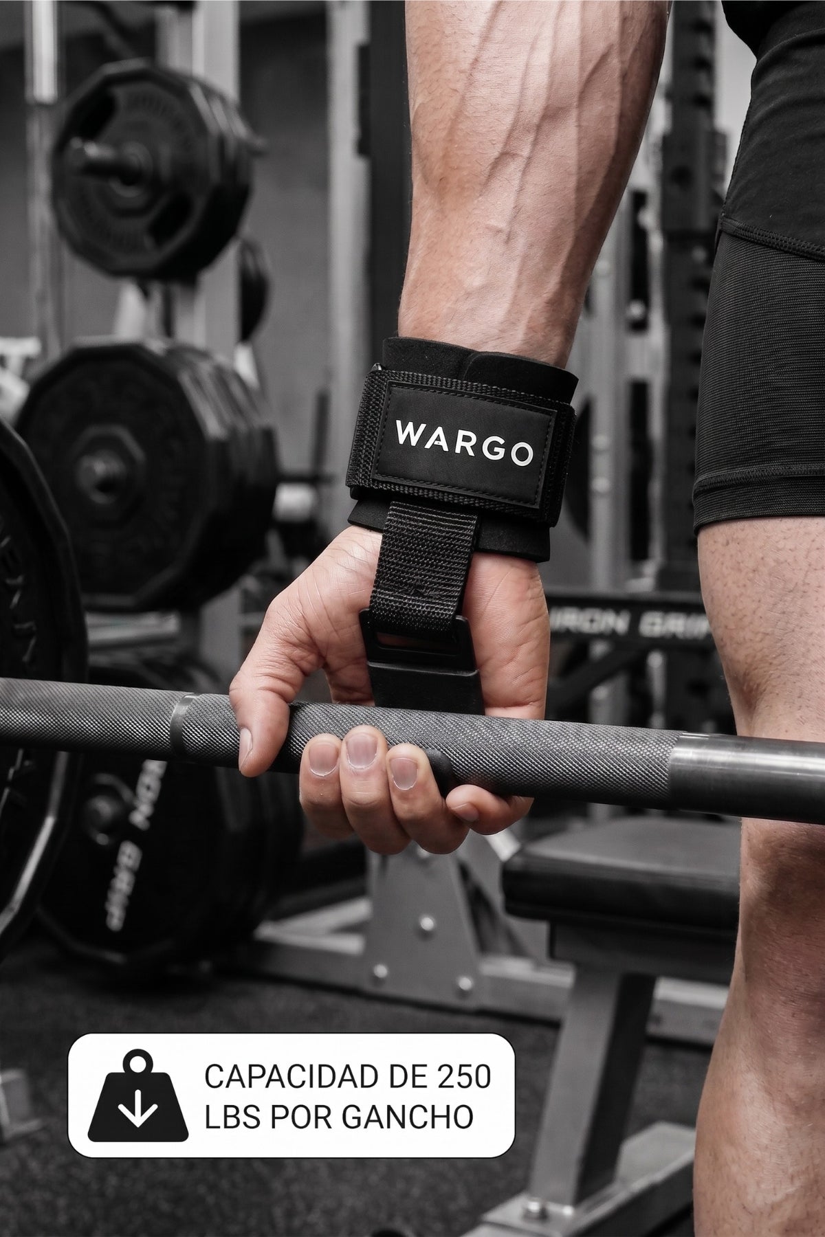 STRAPS GANCHO GYM HOOKS - NEGRO
