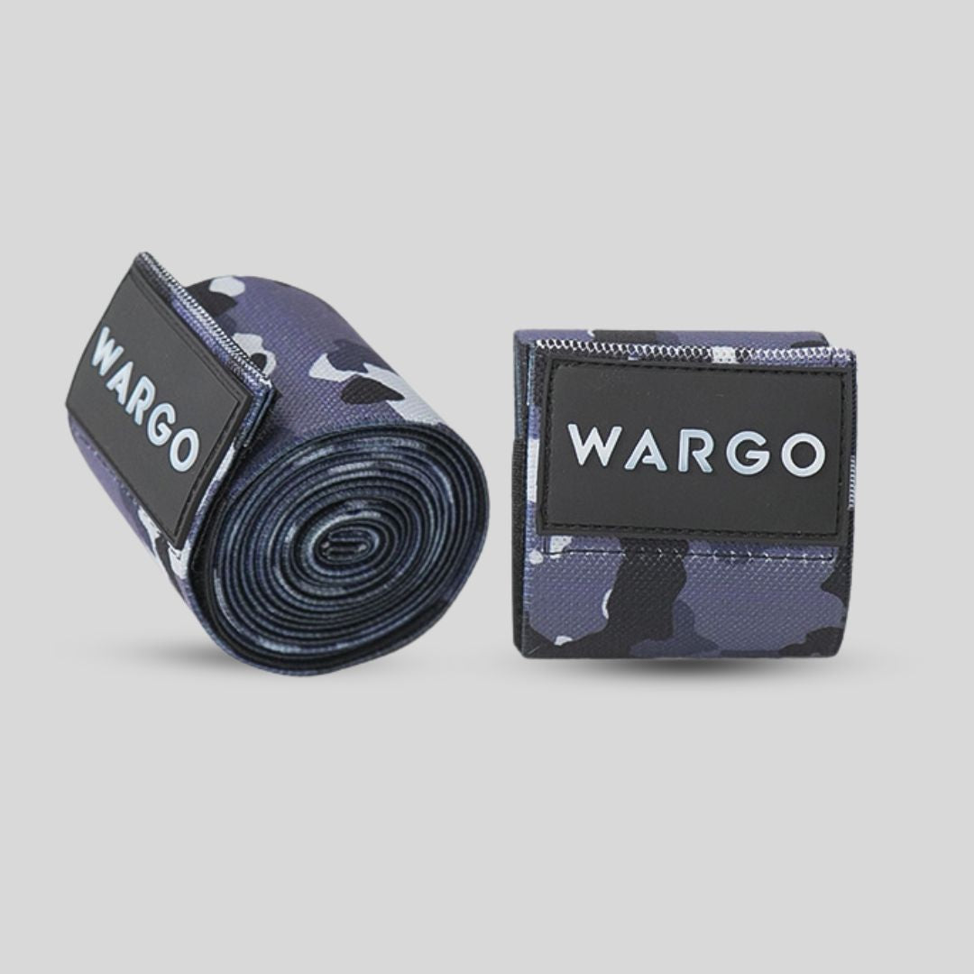 VENDAS RODILLA PARA GYM - AZUL CAMUFLADO