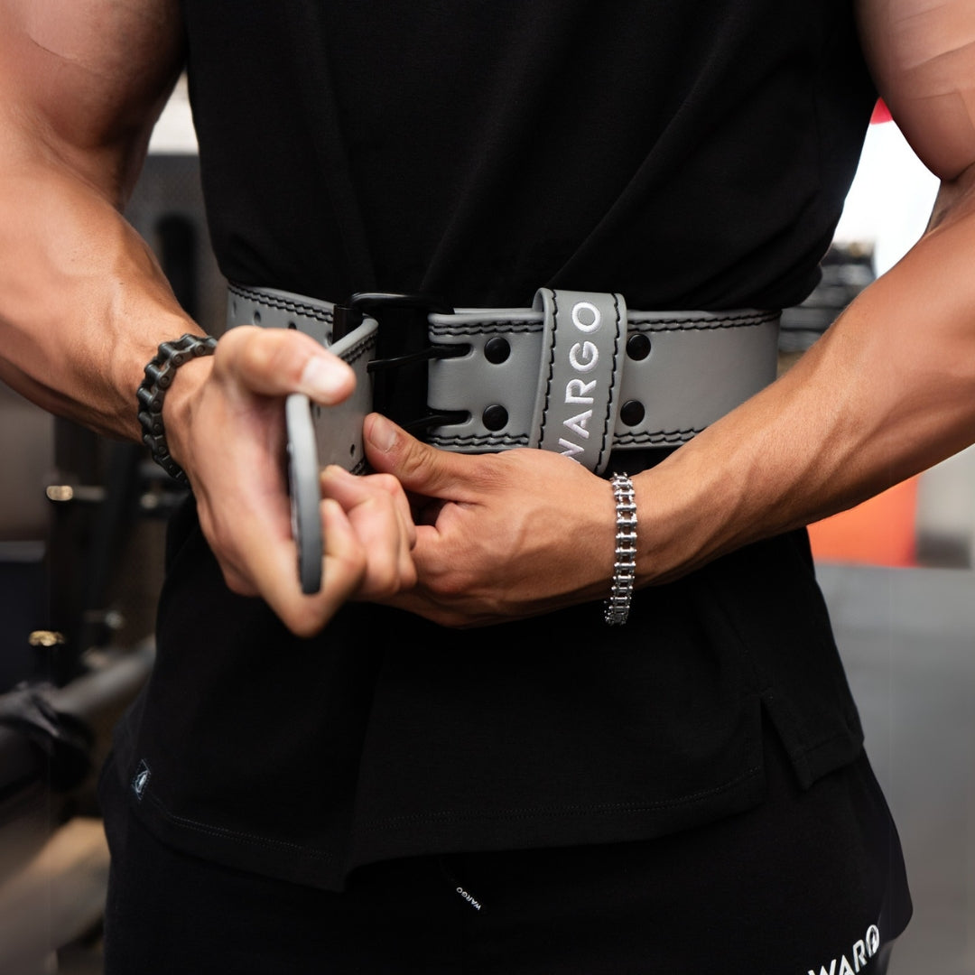 CINTURON CUERO 5MM GYM - PURPURA