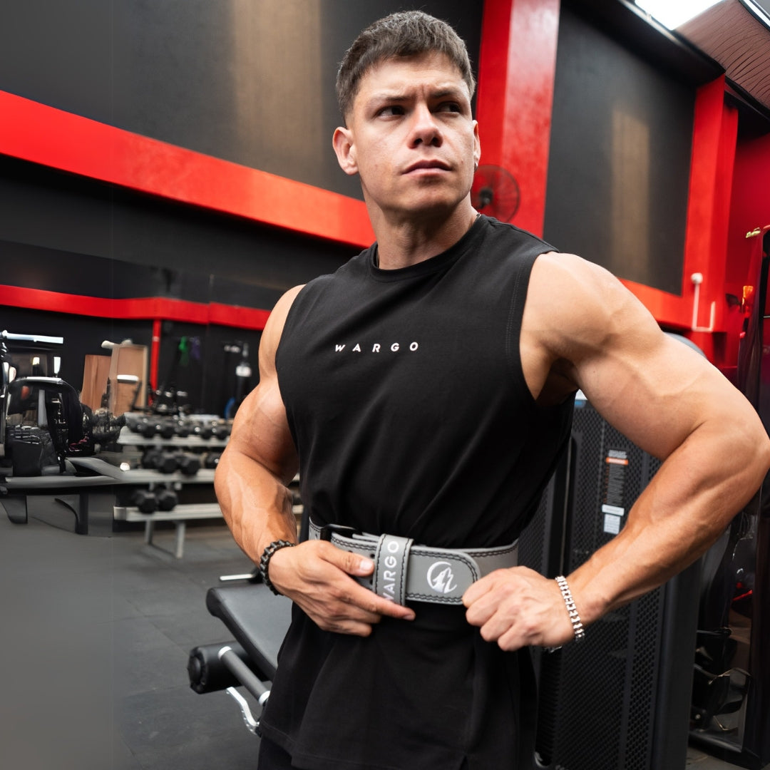 CINTURÓN PARA GYM MICRO FIBRA 5MM - NEON ORANGE