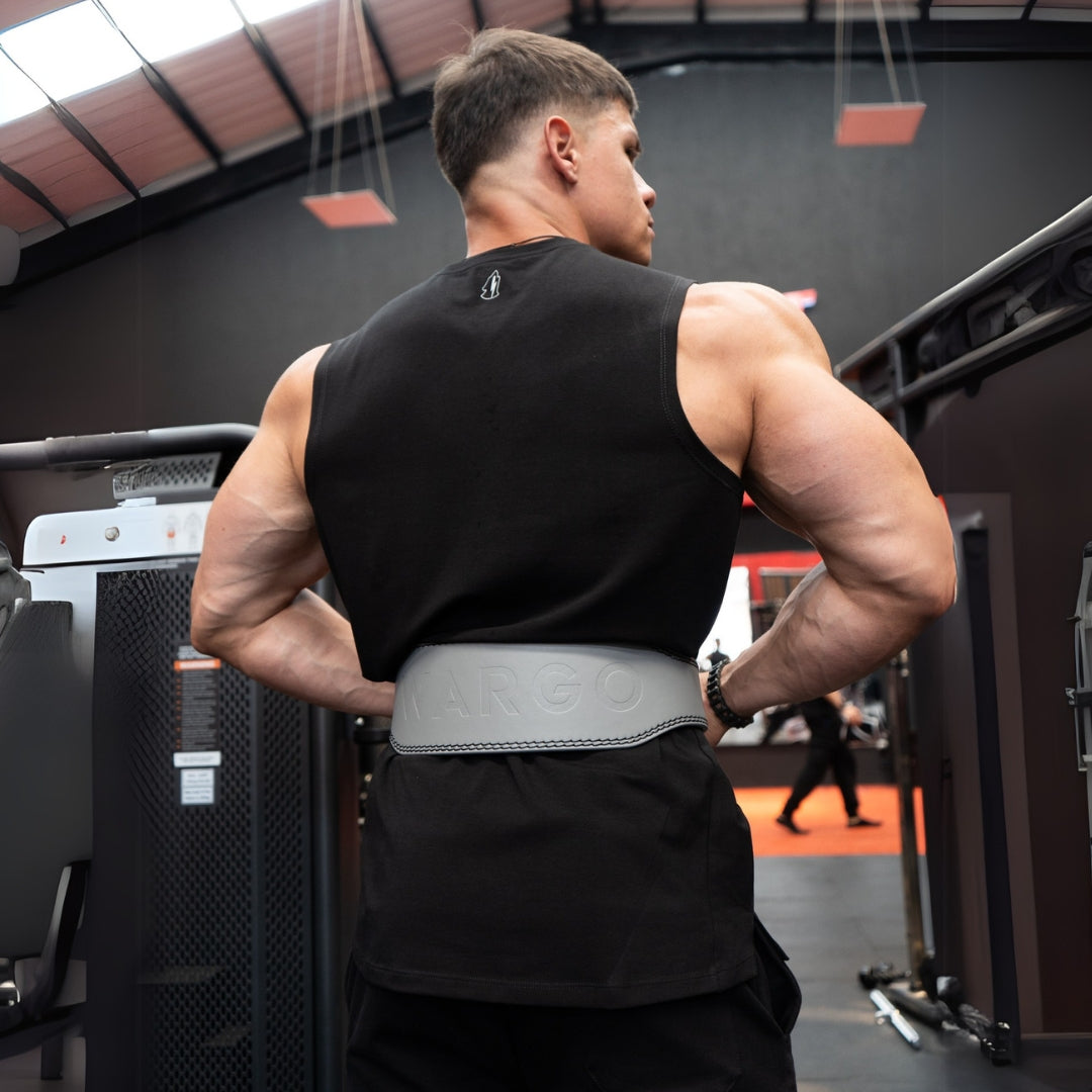 CINTURÓN PARA GYM MICRO FIBRA 5MM - NEON ORANGE