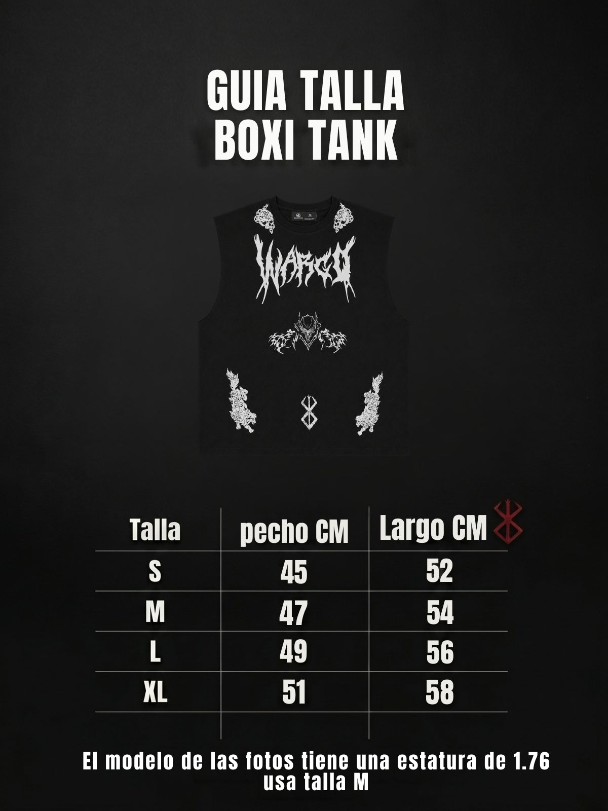 BOXI TANK BLACK WHITE - BERSERK EDITION