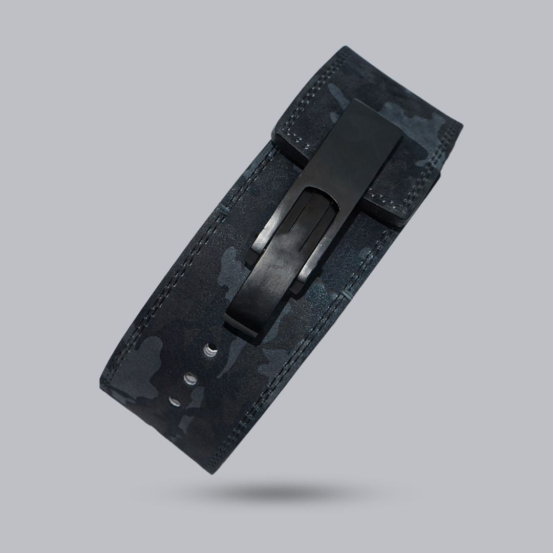 CINTURÓN PARA GYM LEVER BELT 10MM - NEGRO CAMUFLADO