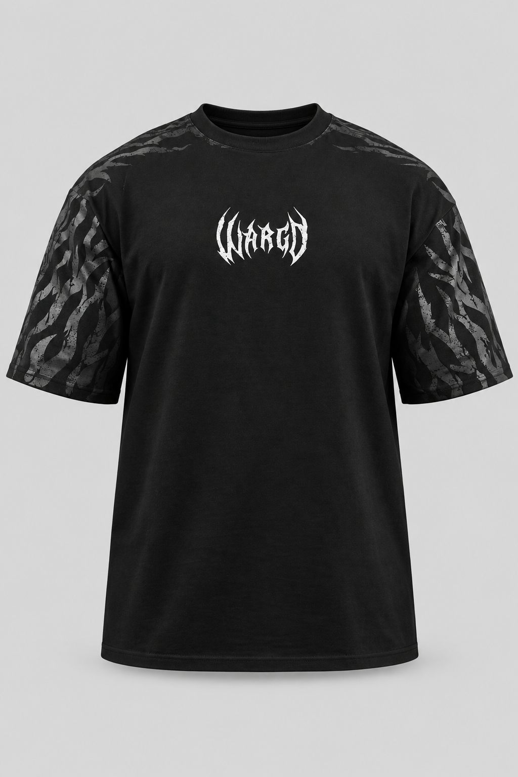 CAMISETA OVERSIZE FLAME ESSENTIALS - NEGRO