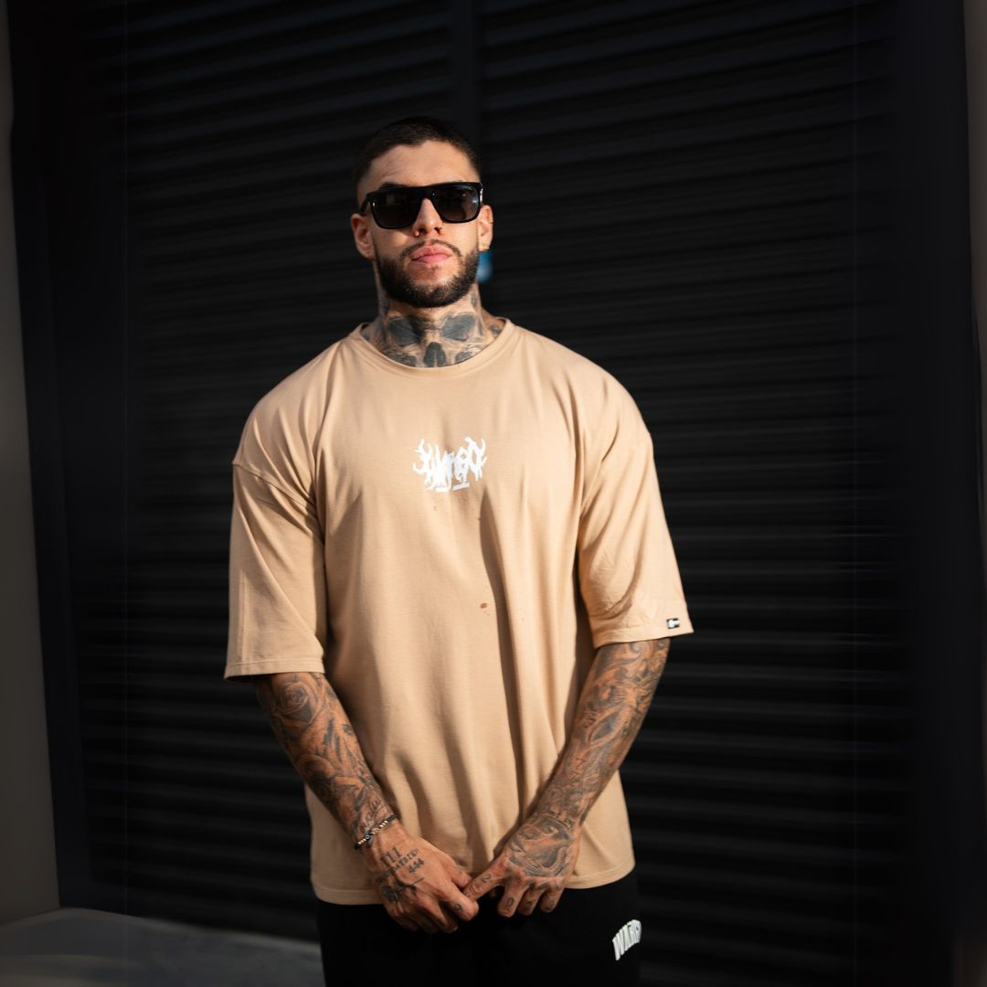 CAMISETA OVERSIZE BAKI - BEIGE