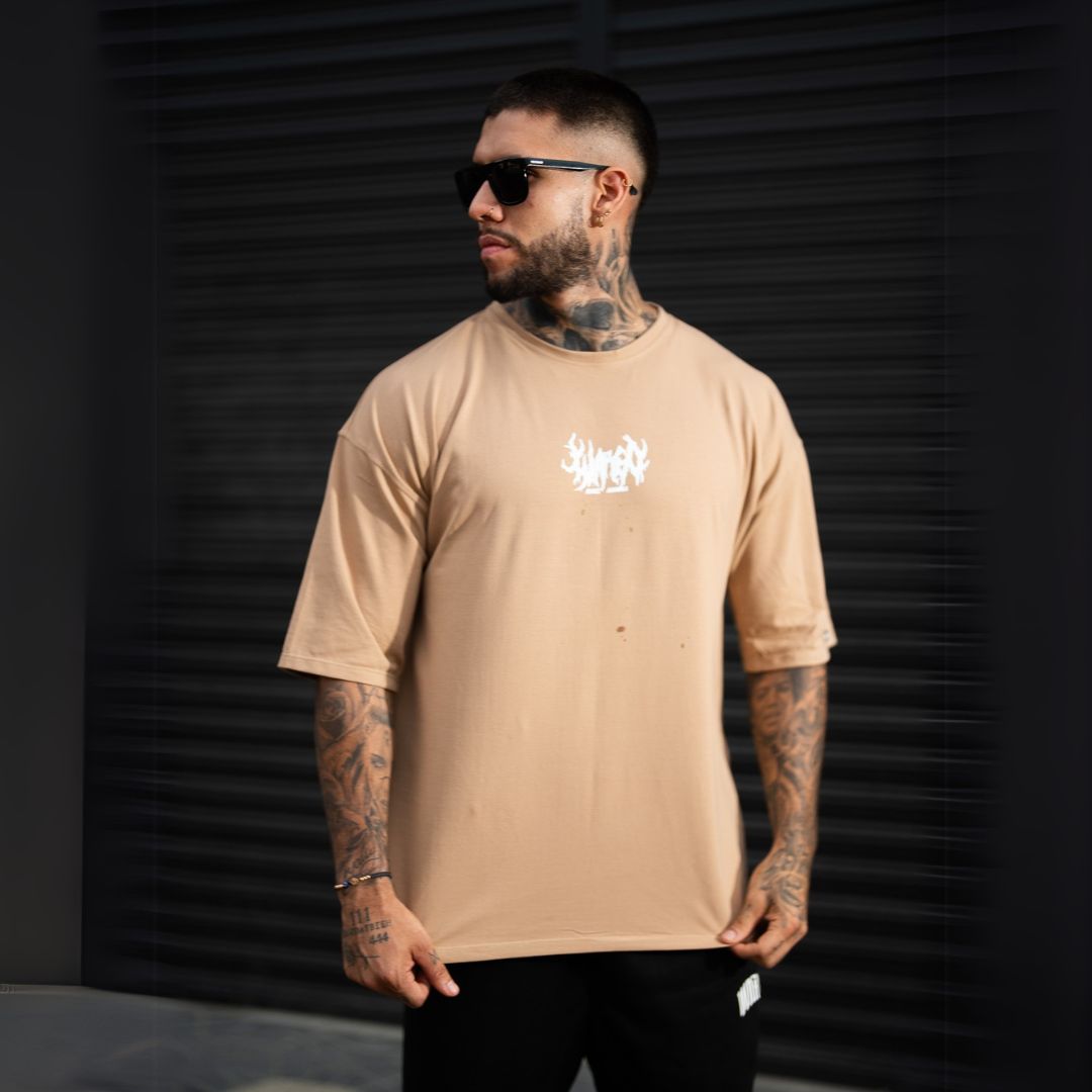 CAMISETA OVERSIZE BAKI - BEIGE