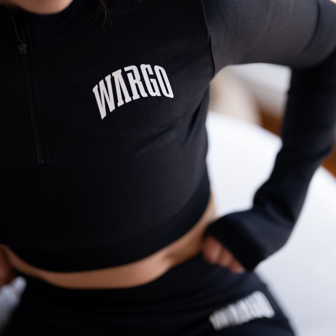 WARGO PERFORMANCE CROP TOP SLEEVE - NEGRO