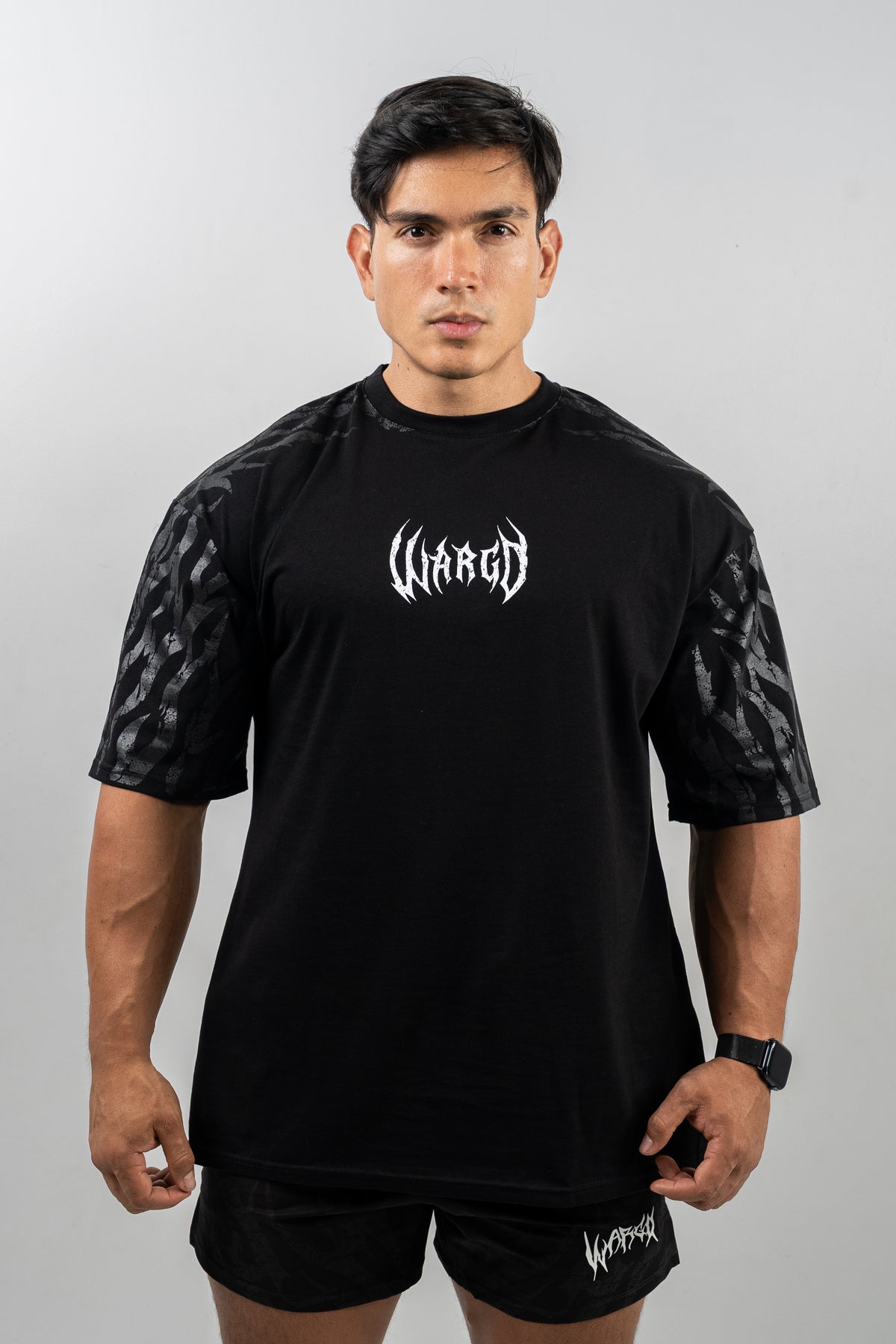 CAMISETA OVERSIZE FLAME ESSENTIALS - NEGRO