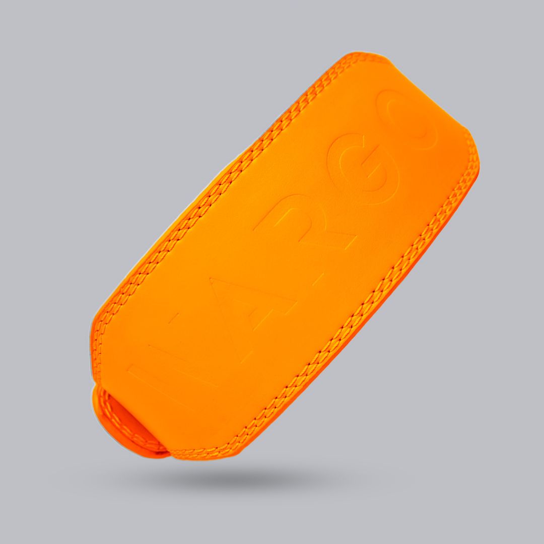 CINTURÓN PARA GYM MICRO FIBRA 5MM - NEON ORANGE