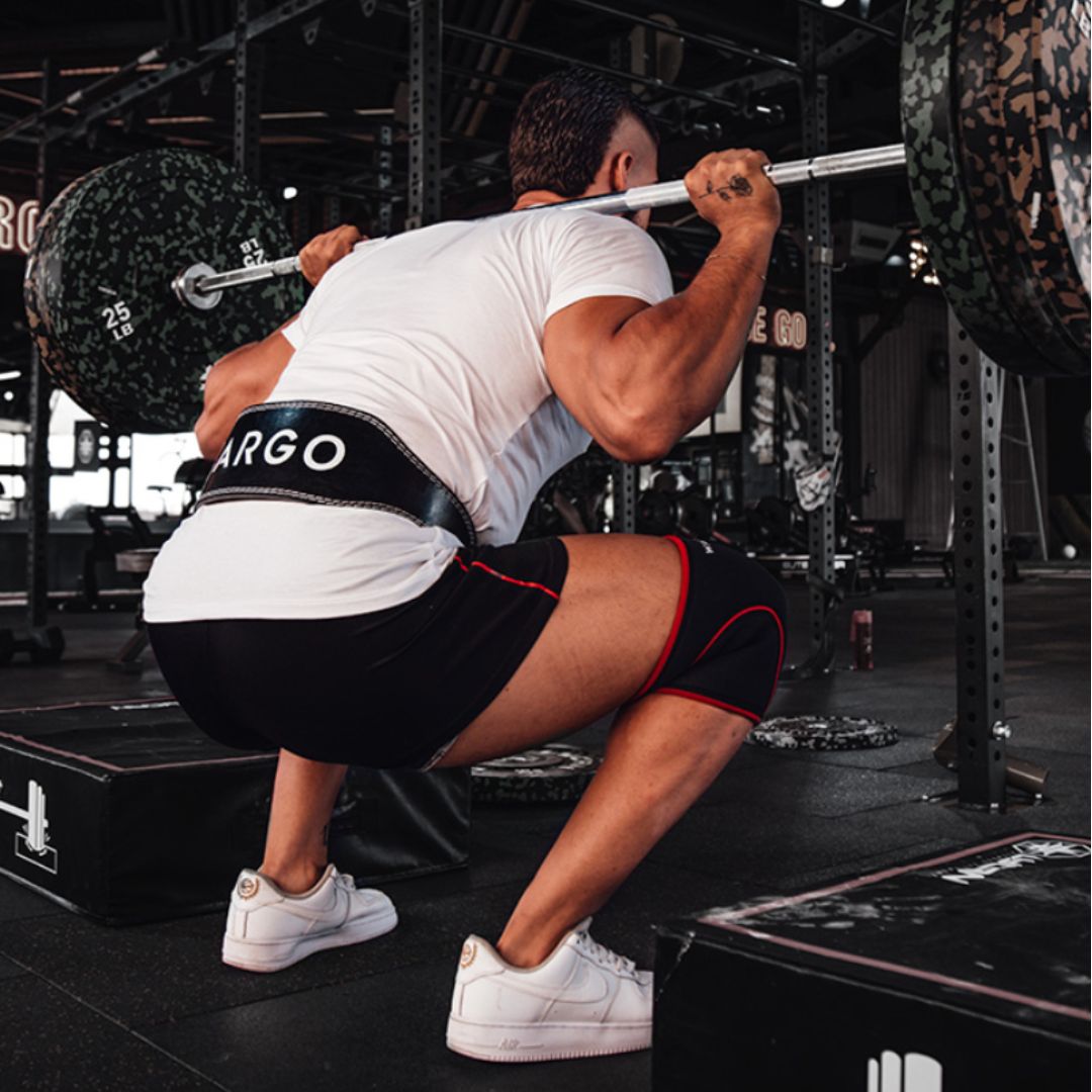 CINTURON CUERO PU SINTÉTICO GYM - NEGRO