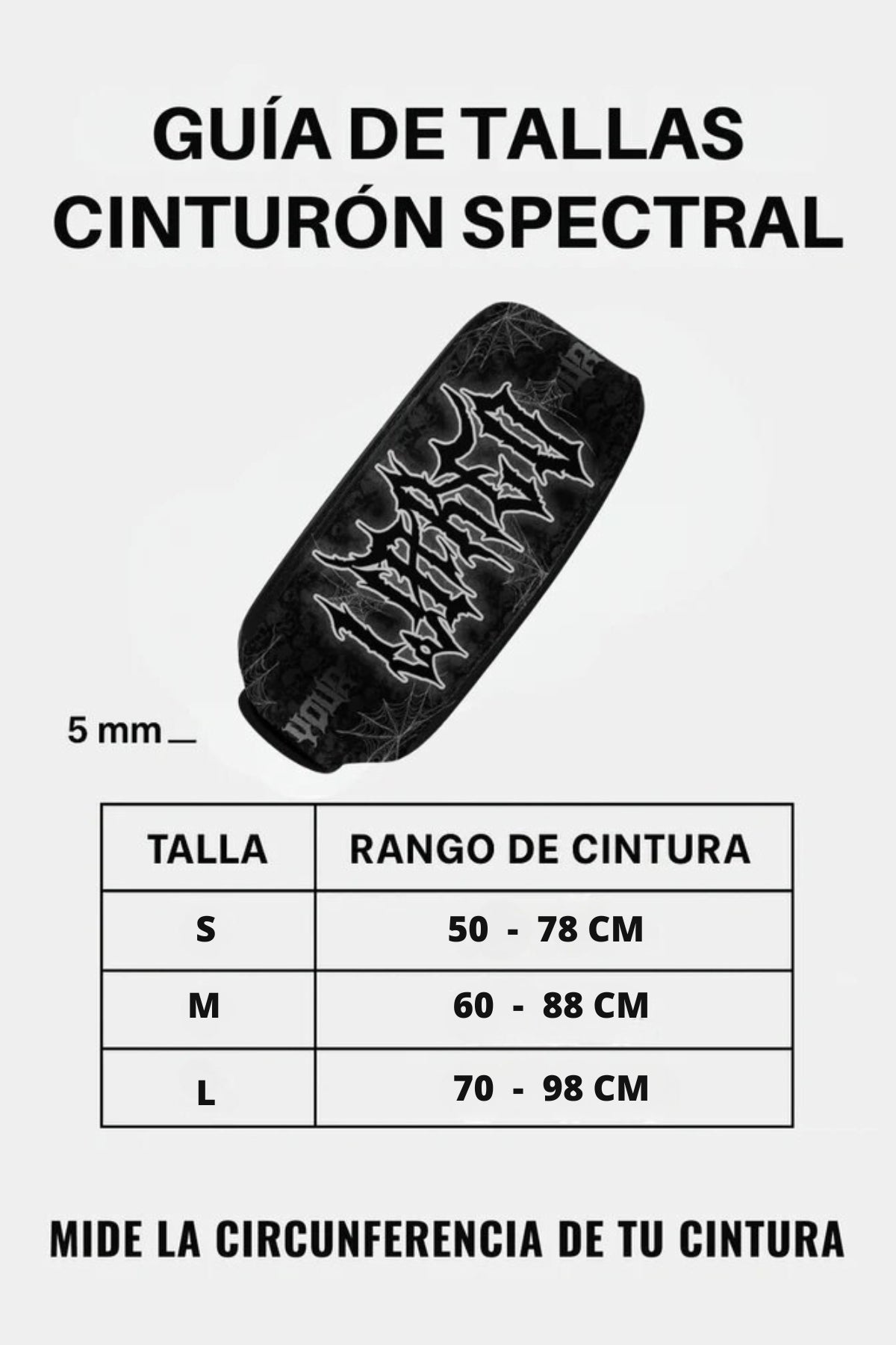 CINTURON PARA GYM 5MM SPECTRAL