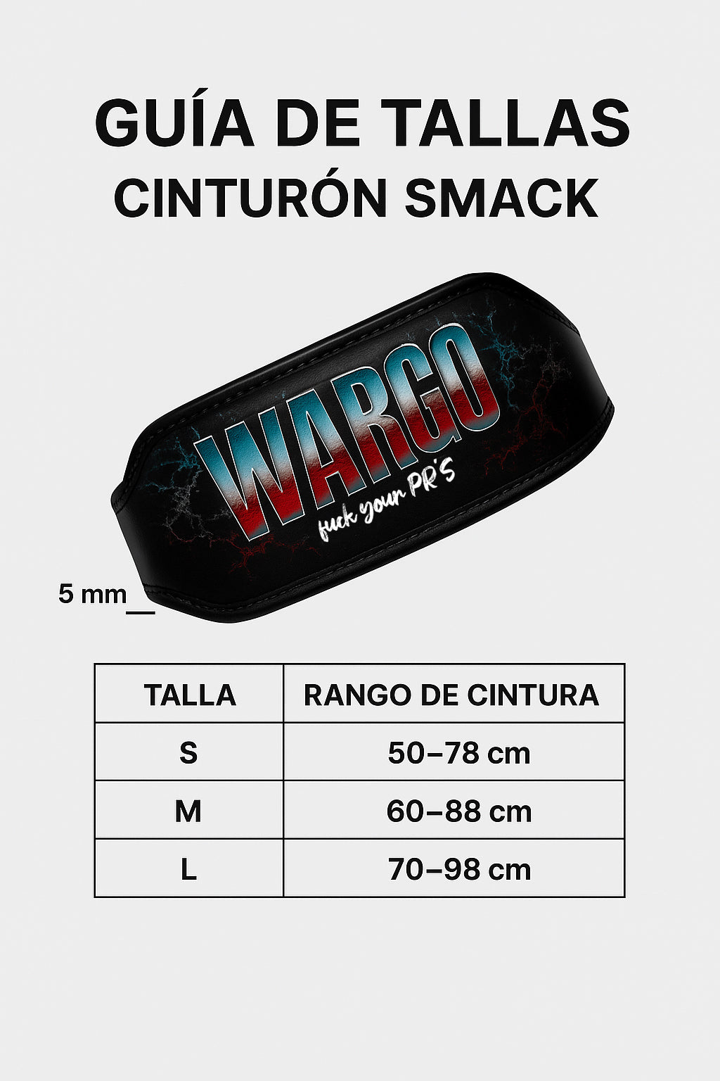 CINTURON PARA GYM 5MM SMACK BELT