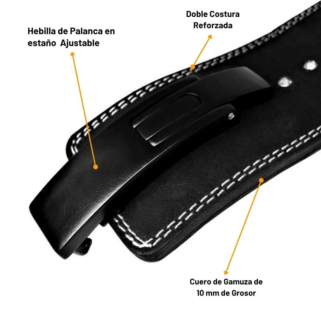 CINTURÓN PARA GYM LEVER BELT 10MM - GRAY