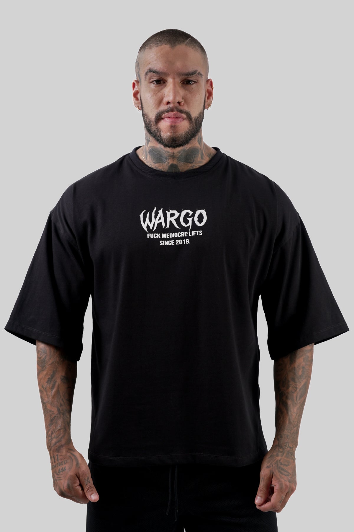 CAMISETA OVERSIZE CALAVERA 12/25 - NEGRO