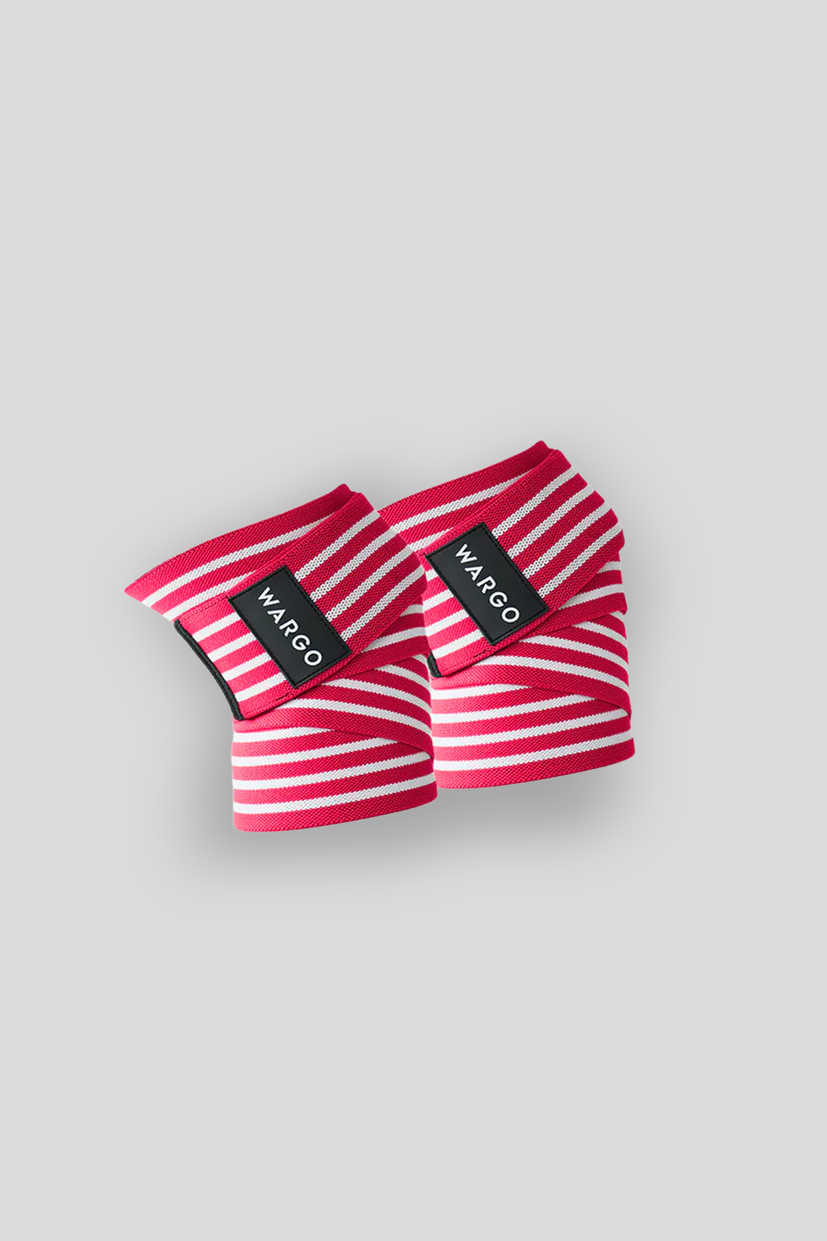 VENDAS RODILLA PARA GYM - ROJO LINEA BLANCA