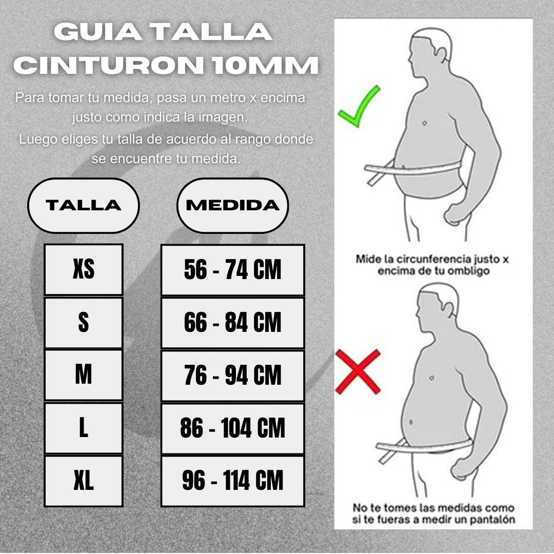 CINTURÓN PARA GYM LEVER BELT 10MM - GRAY