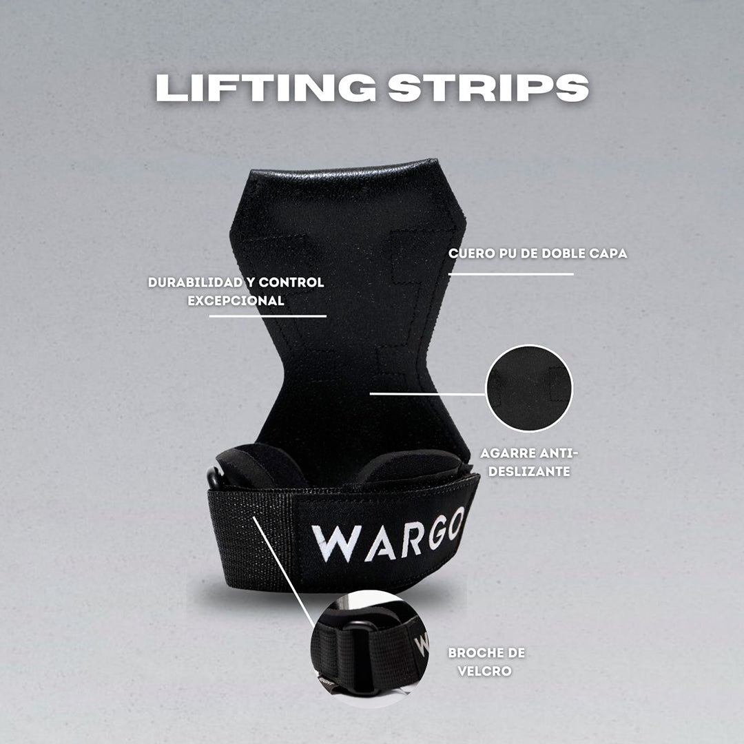 STRAPS GRIPS GYM STRIPS - NEGRO