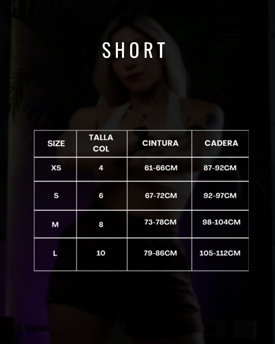 WARGO SIGNATURE WOMENS SHORTS - NEGRO