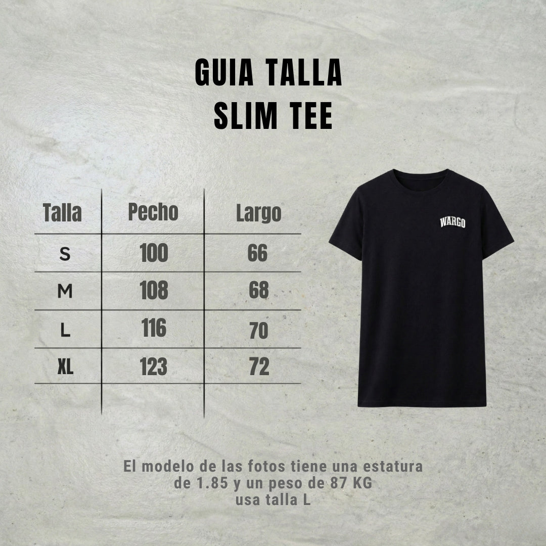 CAMISETA SLIM TEE 12/25 - NEGRO