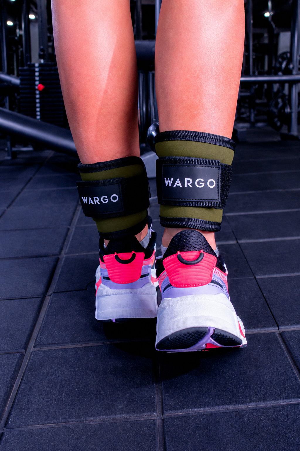 ANKLES STRAPS TOBILLERAS GYM - VERDE MILITAR