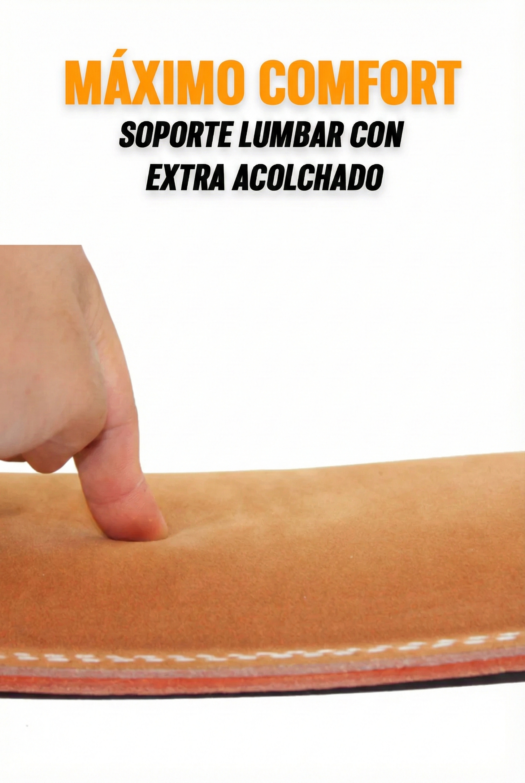 CINTURON CUERO PU SINTÉTICO GYM - NEGRO