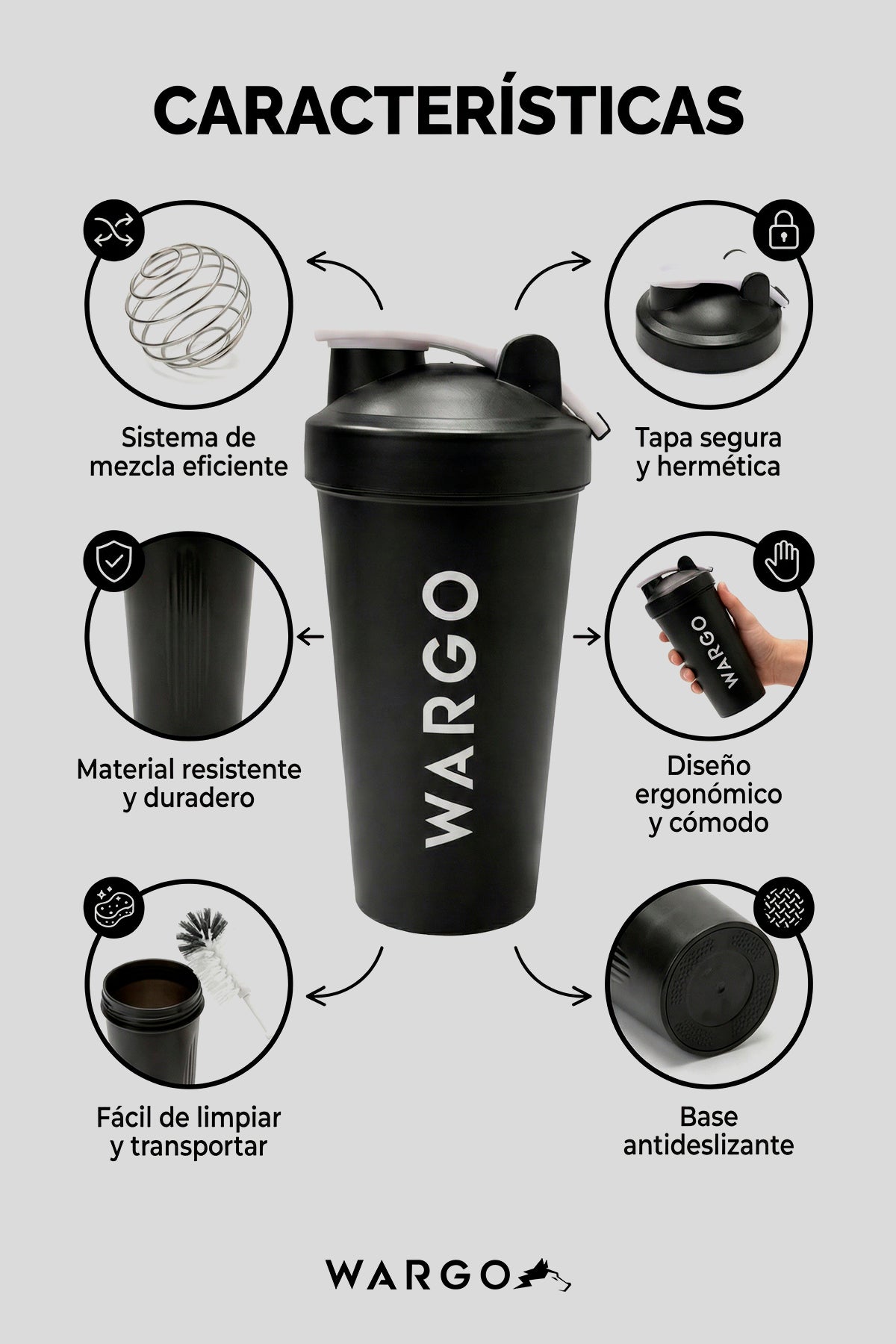 SHAKER PARA GYM - PURPURA