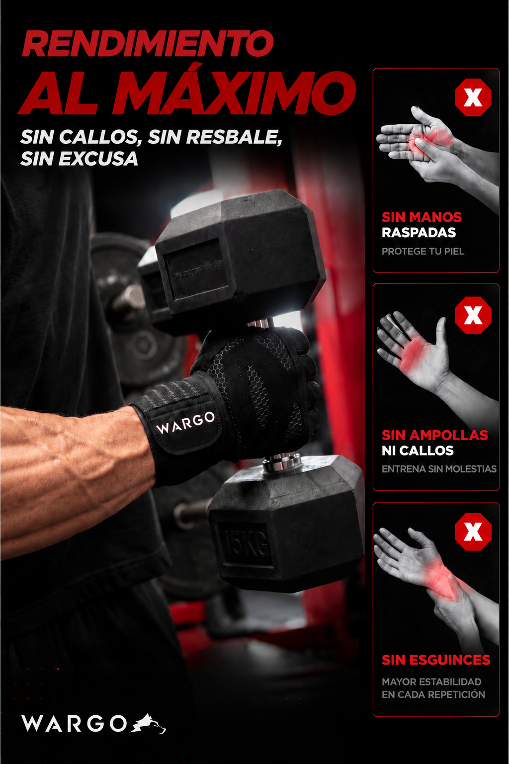 GUANTES CLASSIC 2.0 GYM - AZUL CELESTE