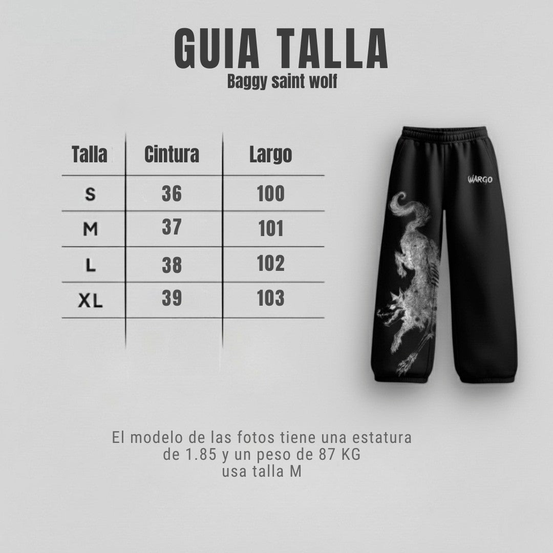 JOGGER BAGGY SAINT WOLF - NEGRO