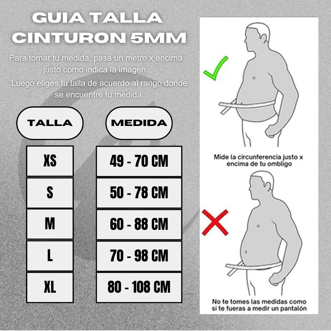 CINTURÓN PARA GYM MICRO FIBRA 5MM - GRAY