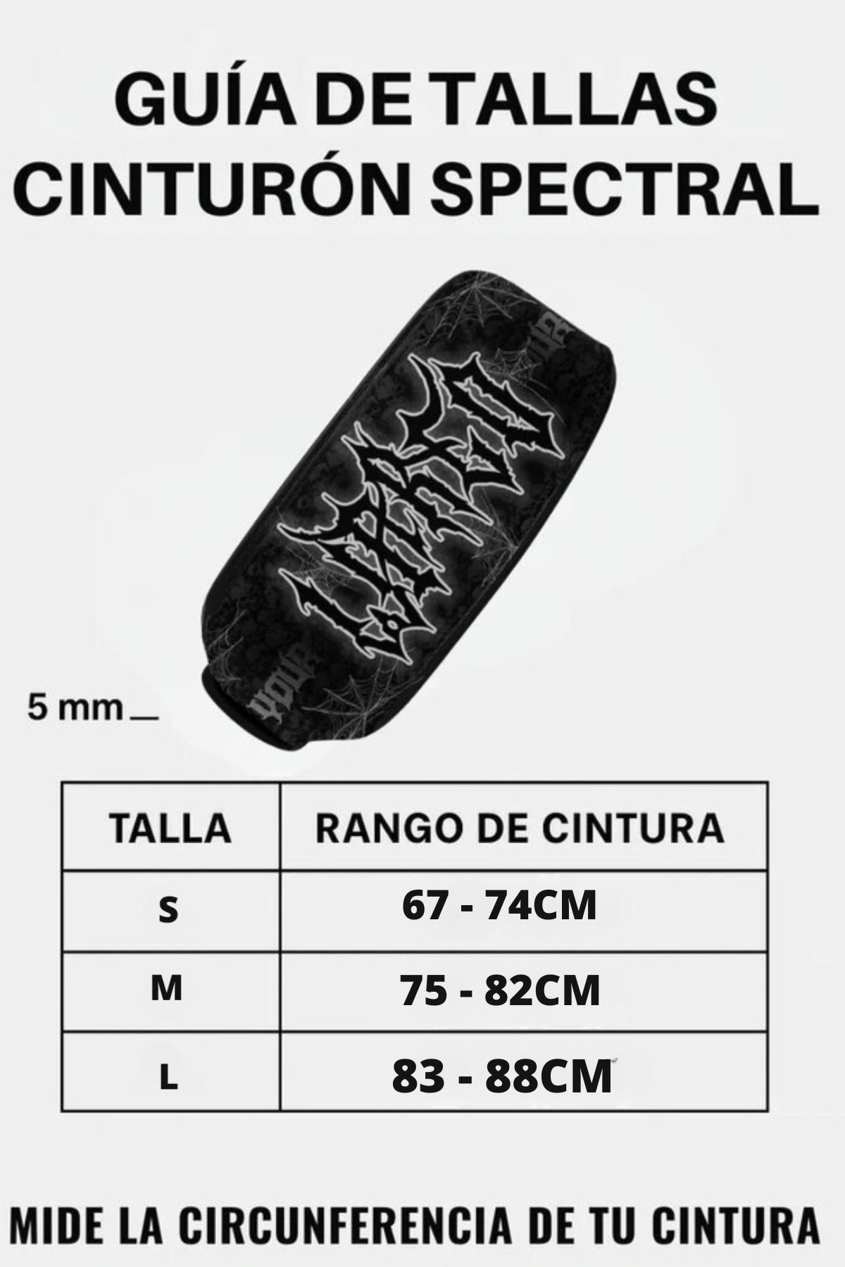 CINTURON CUERO 5MM GYM - SPECTRAL