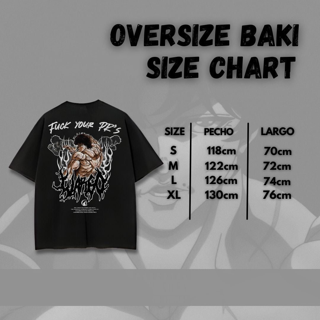 CAMISETA OVERSIZE BAKI - NEGRO