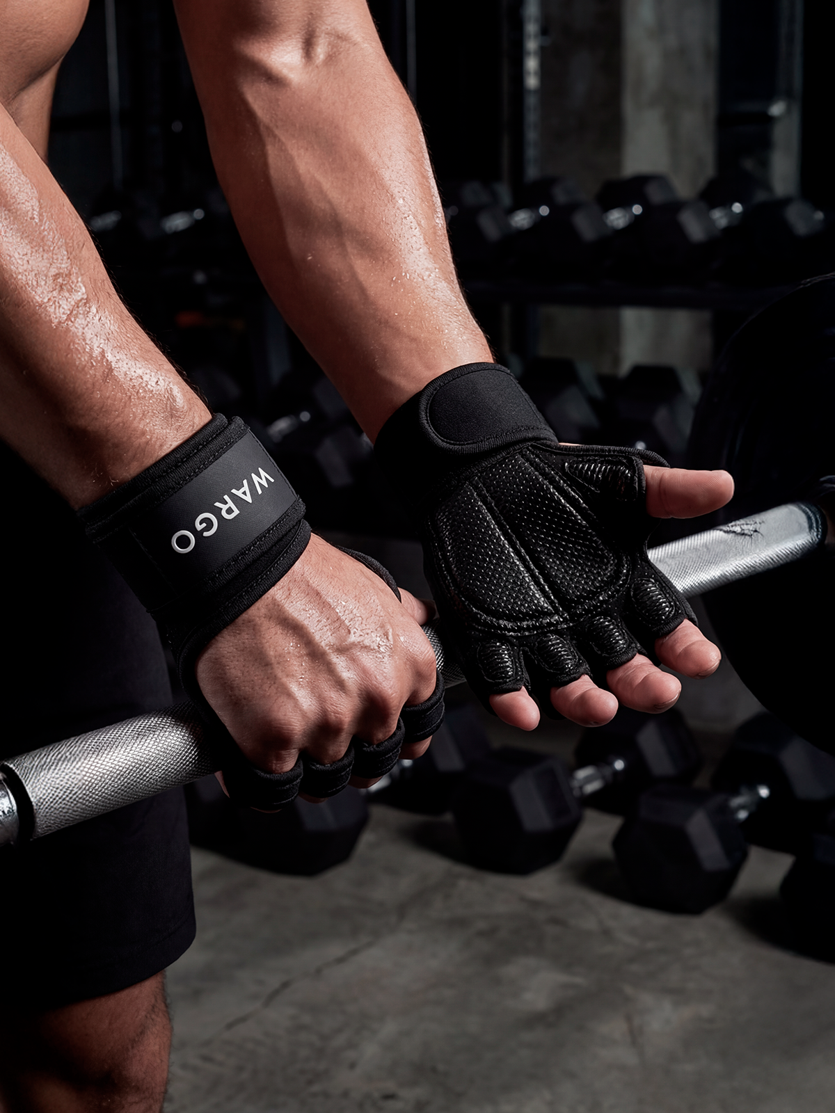 GUANTES PRO DESCUBIERTOS GYM - NEGRO