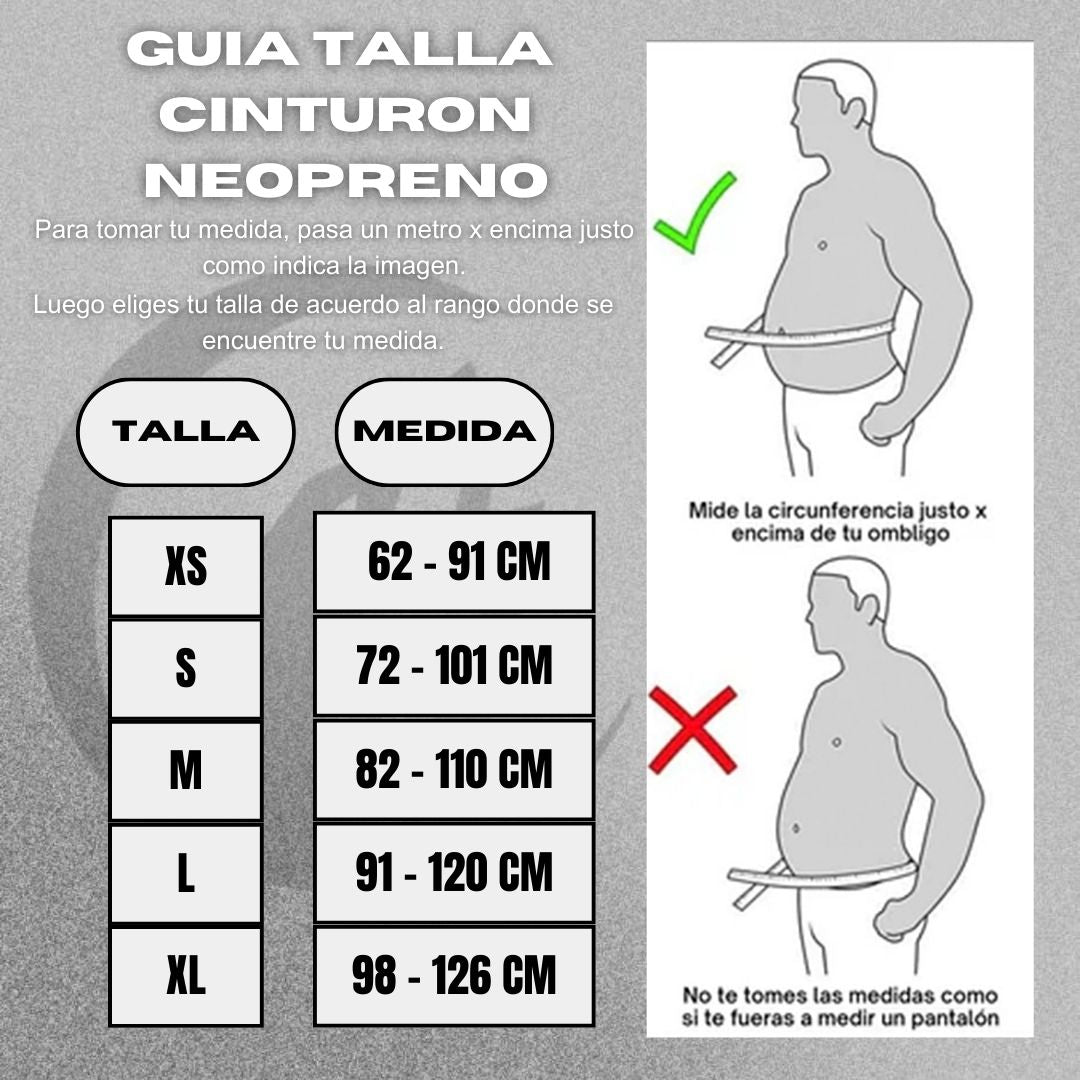 CINTURÓN PARA GYM DE NEOPRENO - BLACK