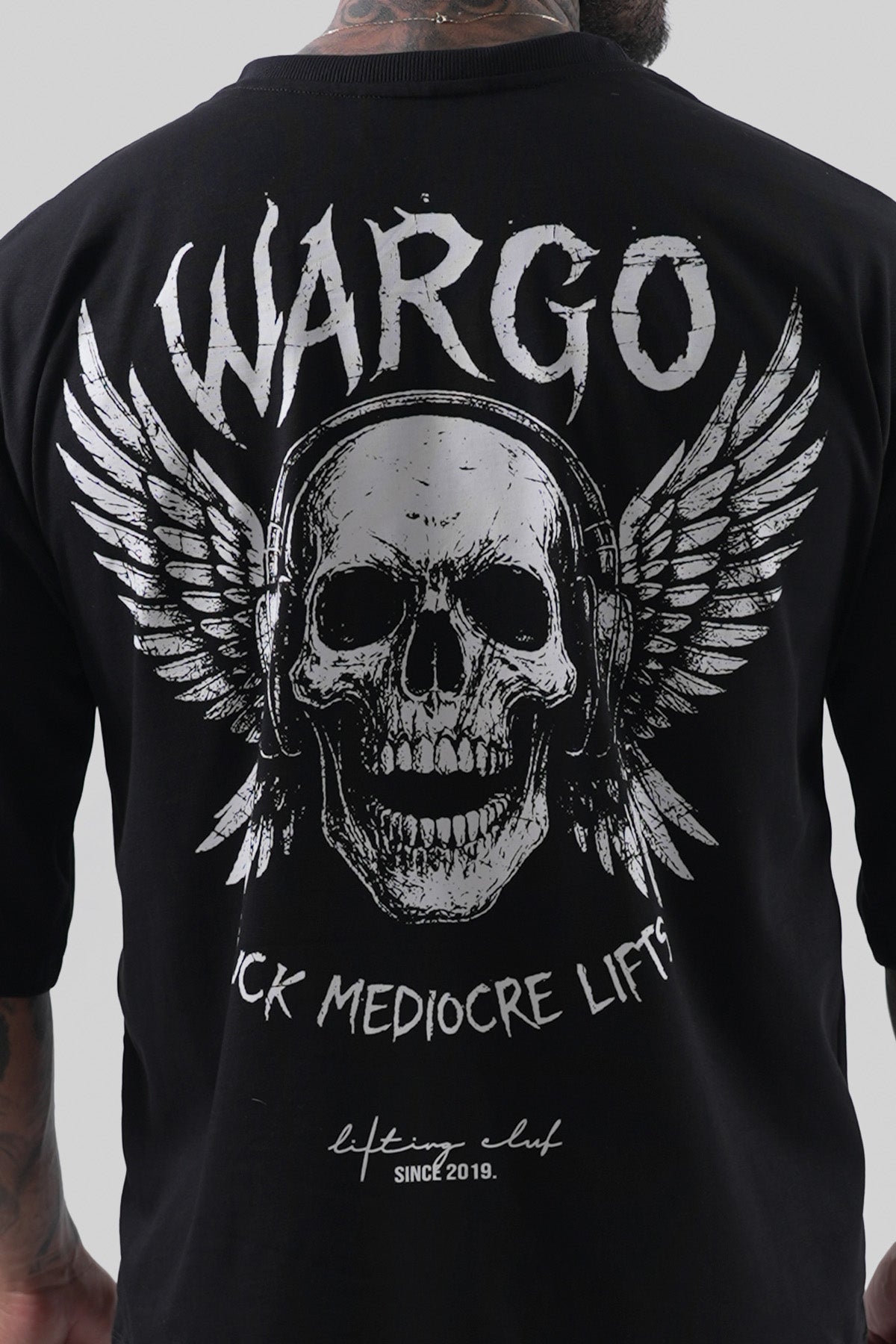 CAMISETA OVERSIZE CALAVERA 12/25 - NEGRO