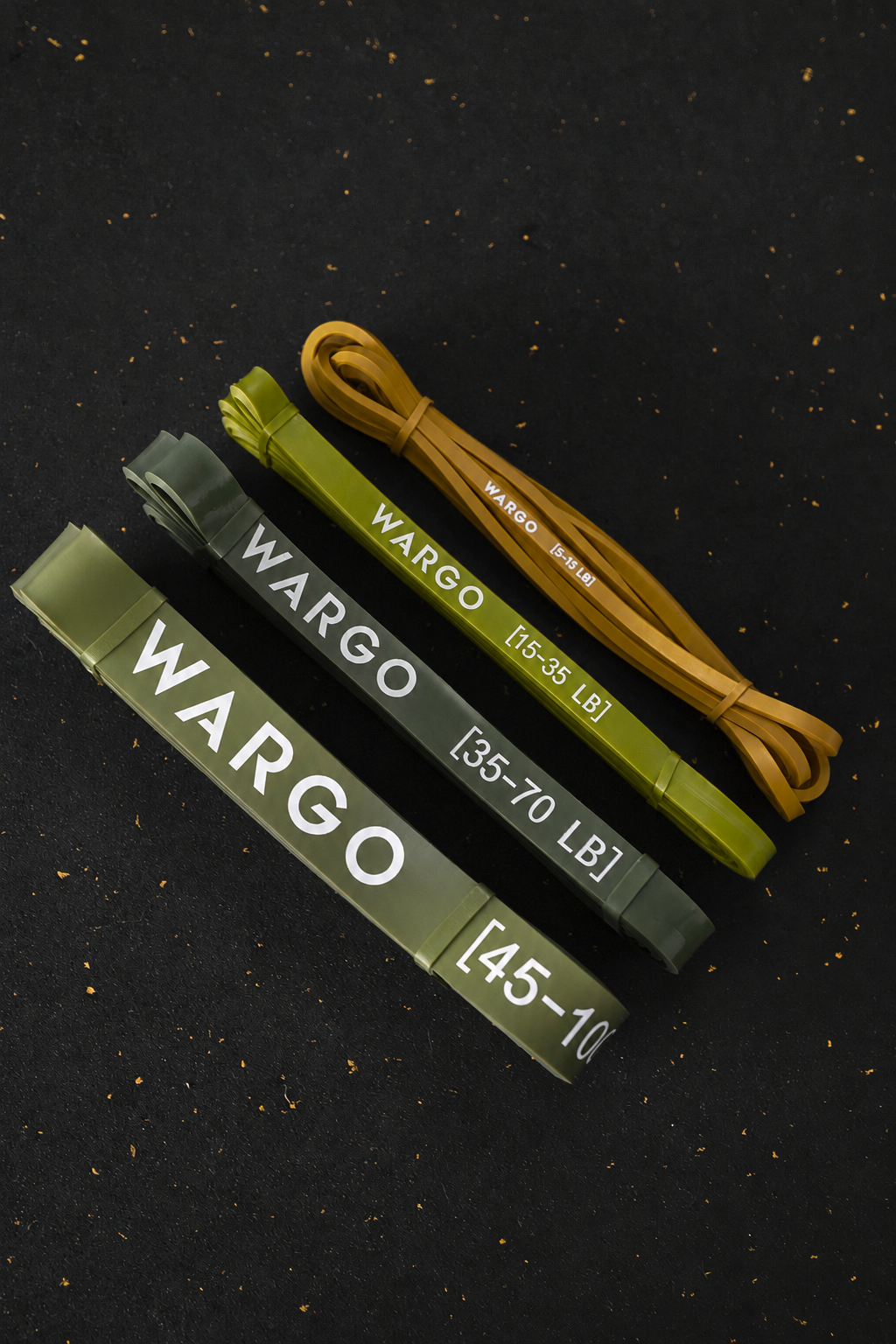 BANDAS DE RESISTENCIA - POWER BANDS VERDE MILITAR X4