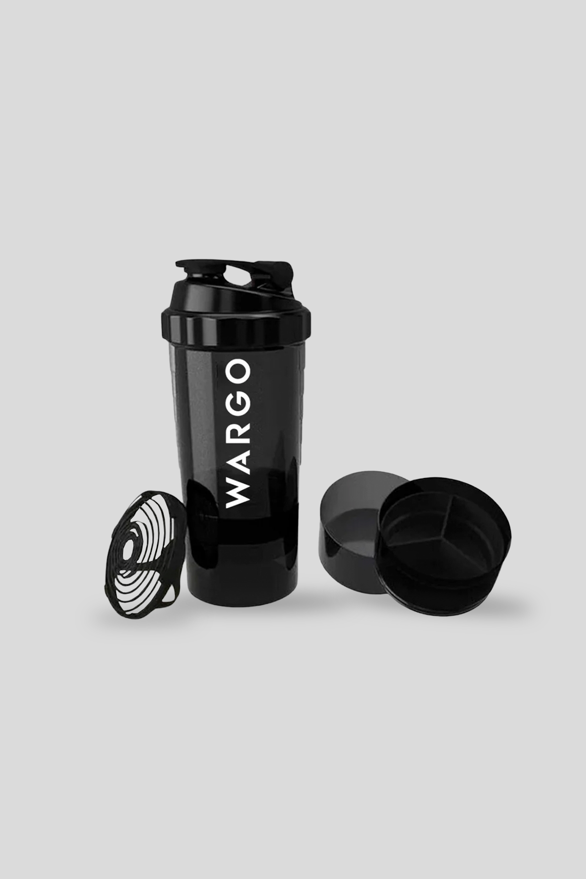 SHAKER CON COMPARTIMIENTOS - NEGRO