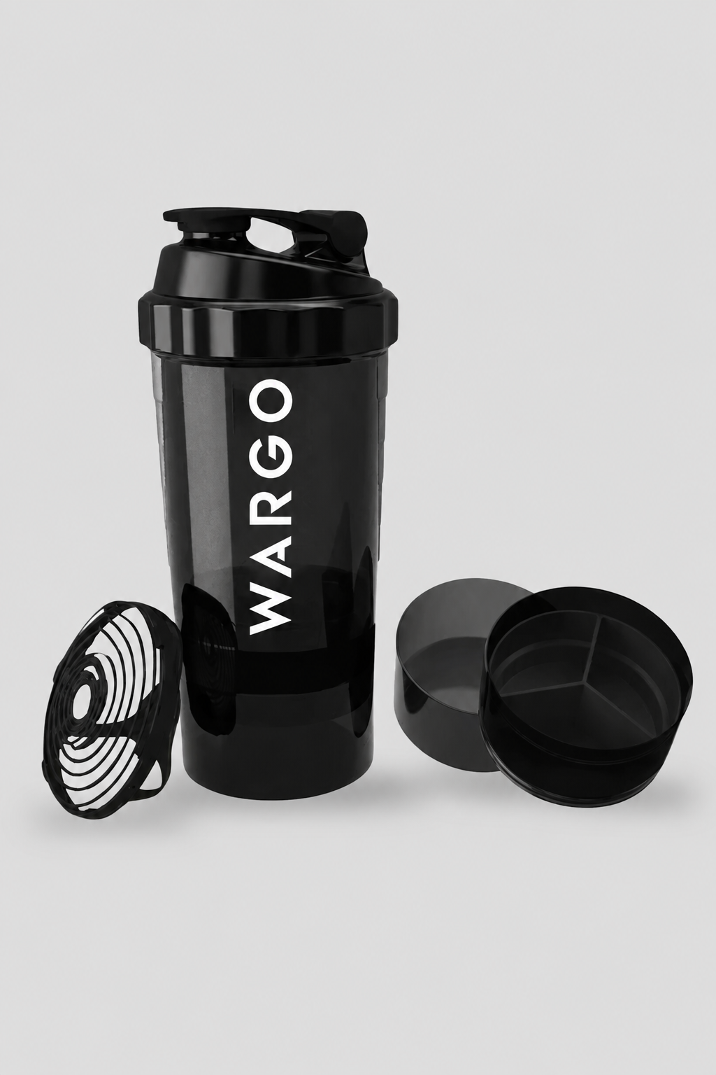 SHAKER CON COMPARTIMIENTOS - NEGRO