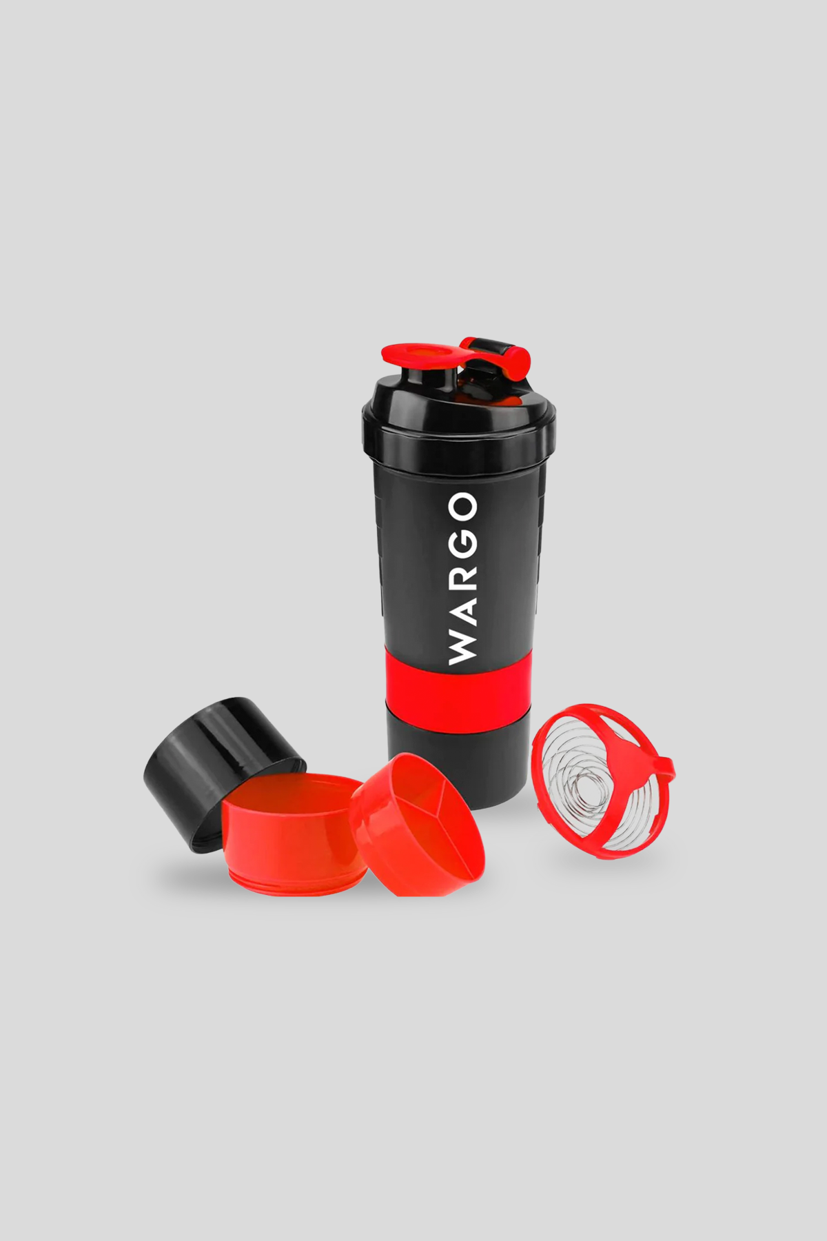 SHAKER CON COMPARTIMIENTOS - ROJO