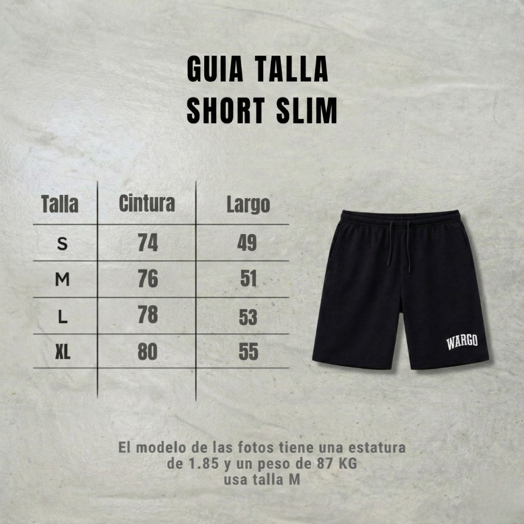 SHORT SLIM BASIC 12/25 - NEGRO
