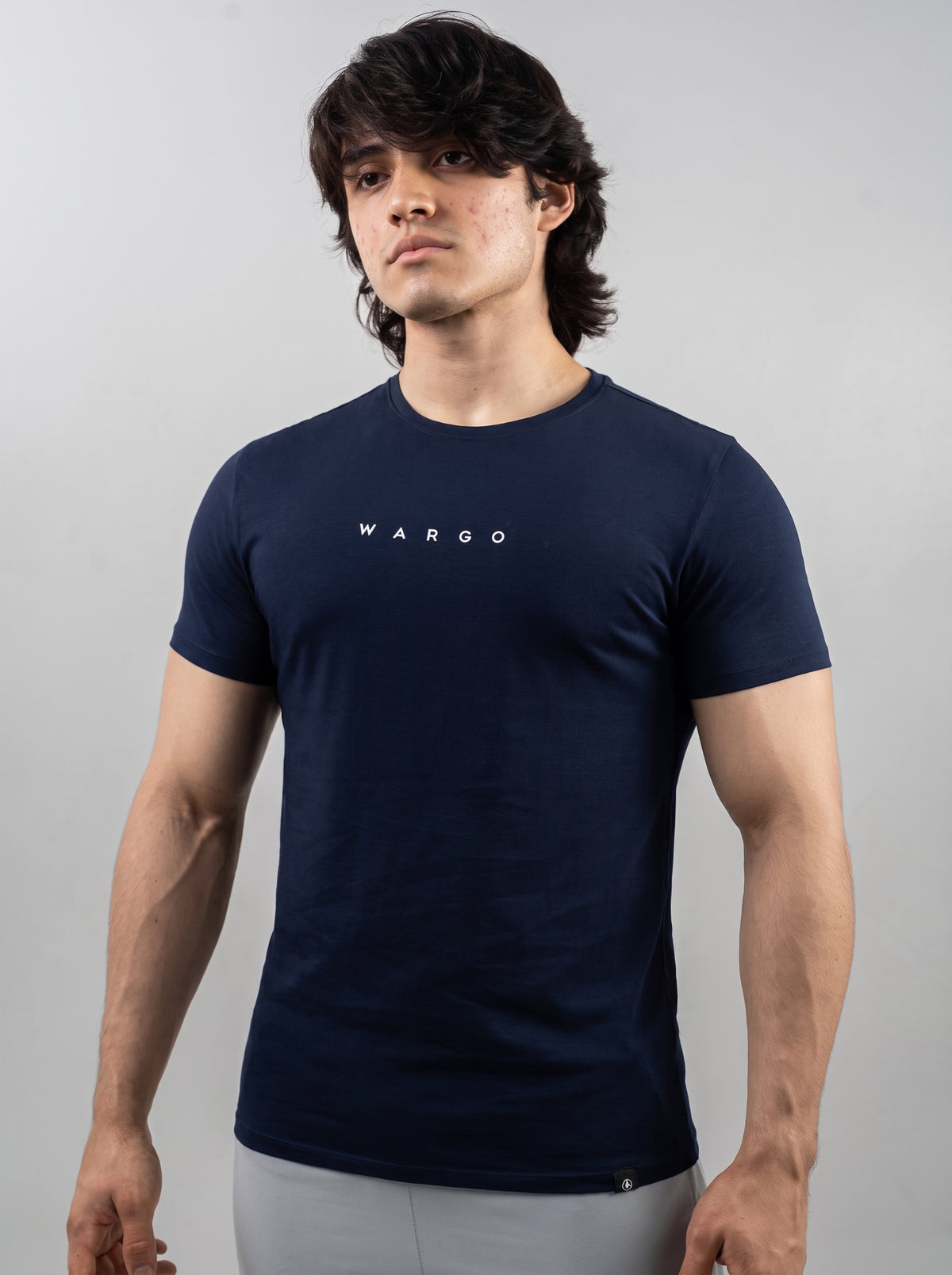CAMISETA SLIM TEE ESSENTIALS - AZUL