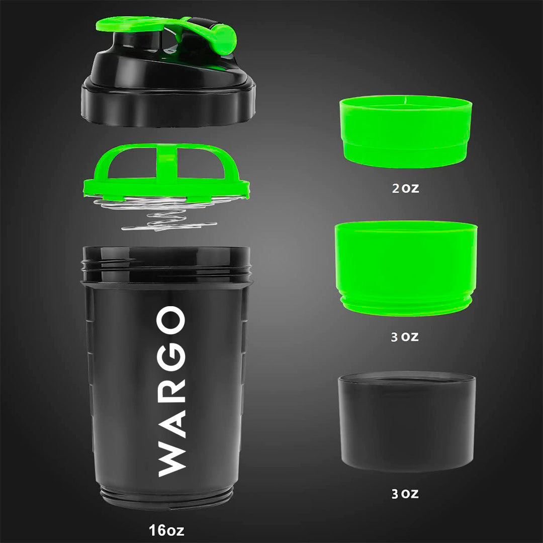 SHAKER CON COMPARTIMIENTOS - NEGRO