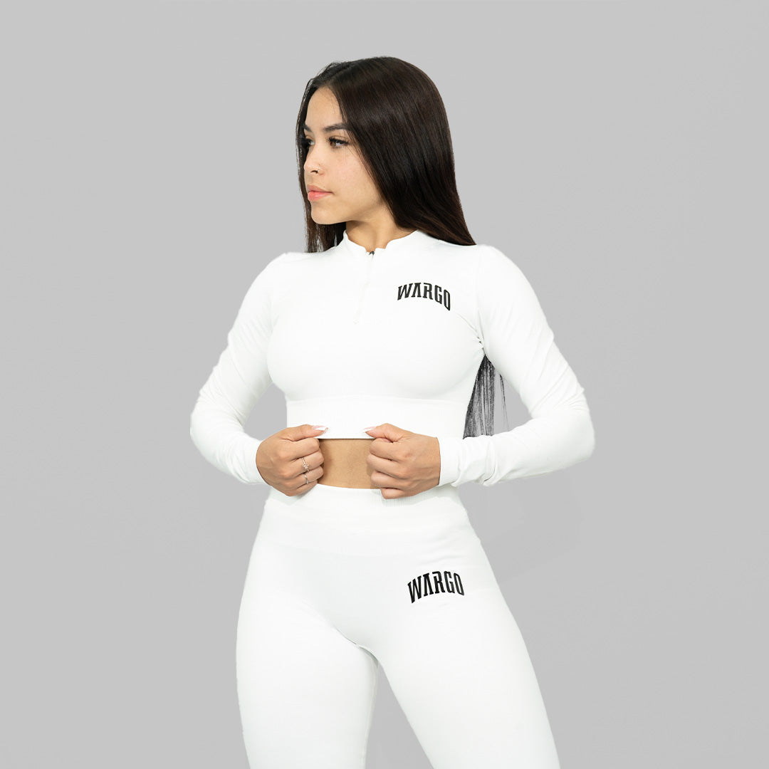 WARGO PERFORMANCE CROP TOP SLEEVE - WHITE