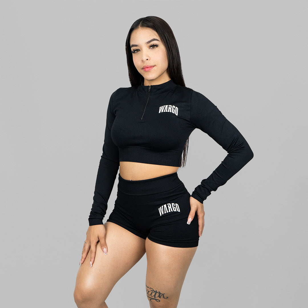 WARGO PERFORMANCE CROP TOP SLEEVE - BLACK