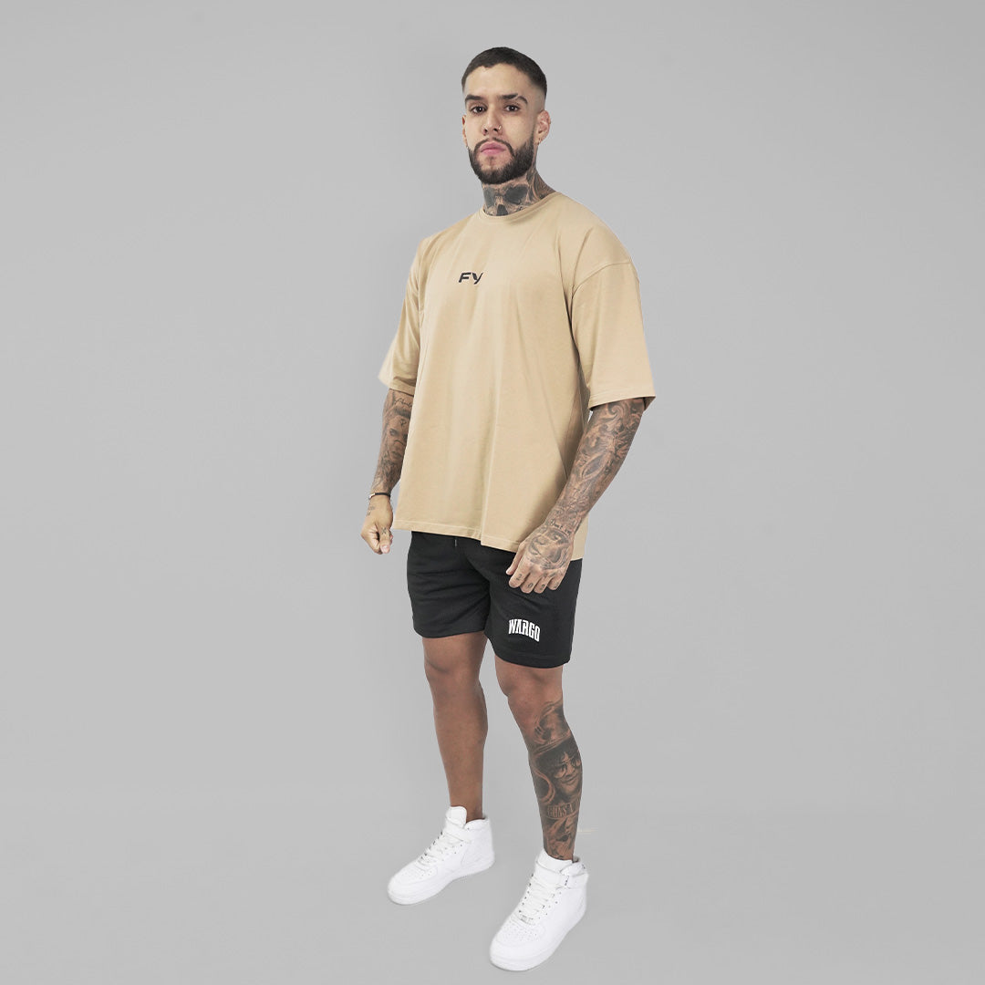 CAMISETA OVERSIZE F*CK YOUR PRs - BEIGE