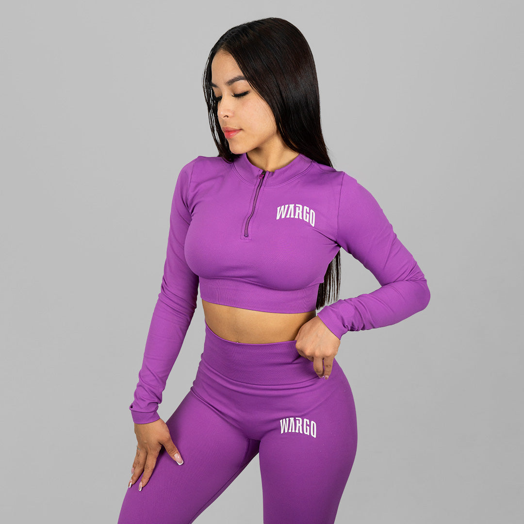 WARGO PERFORMANCE CROP TOP SLEEVE - PURPLE