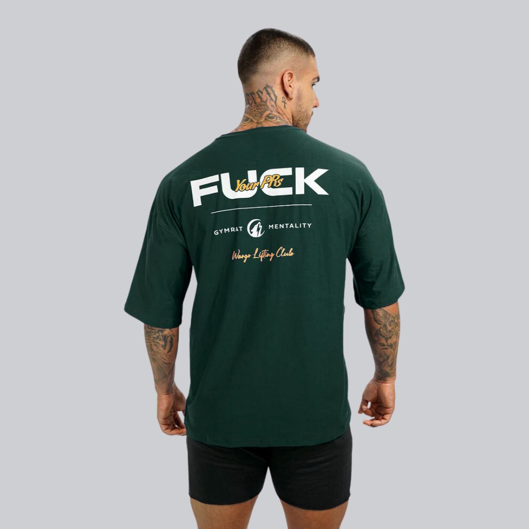 CAMISETA OVERSIZE F*CK YOUR PRs - GREEN ARMY