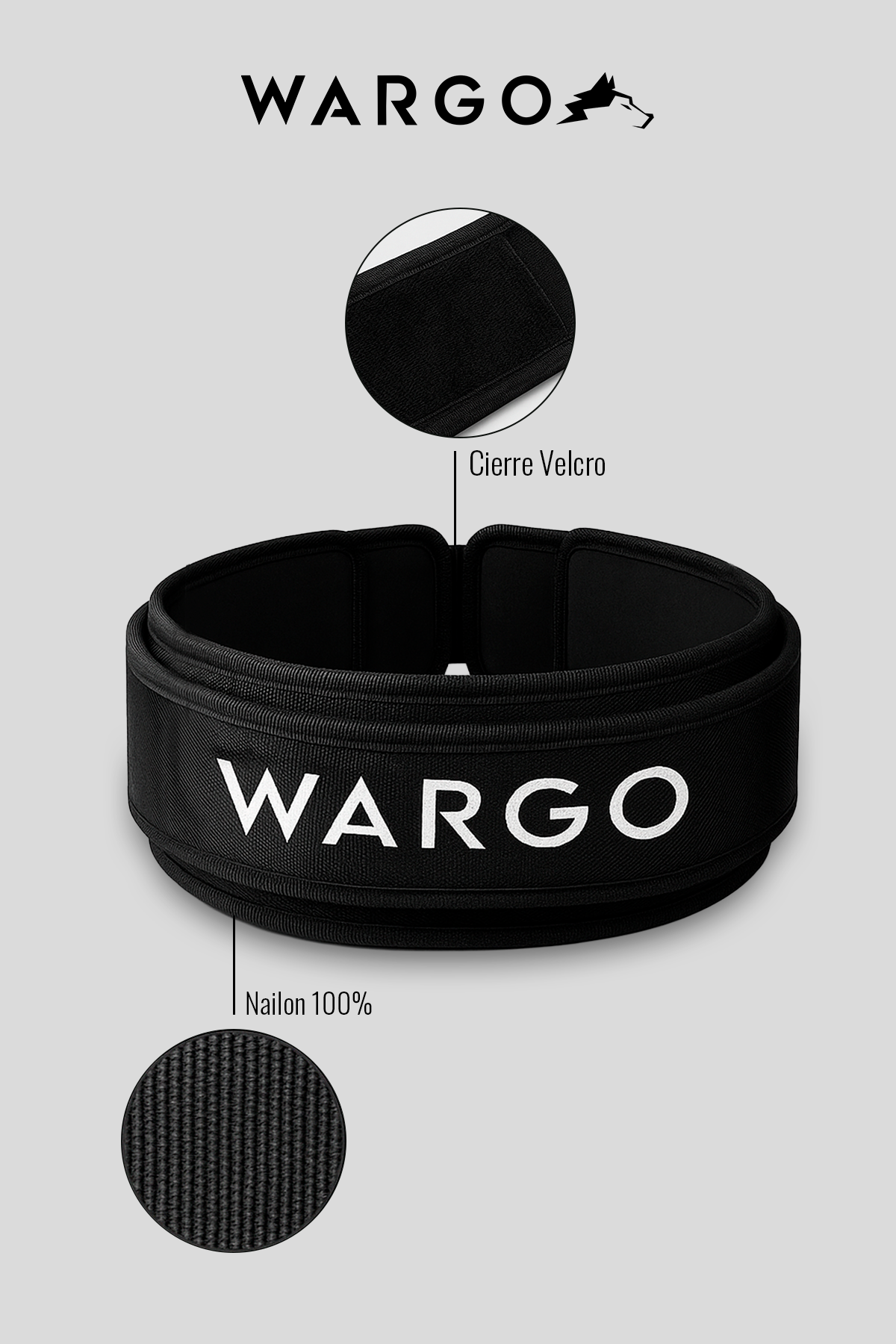 CINTURÓN PARA CROSFFIT QUICK BELT - NEGRO