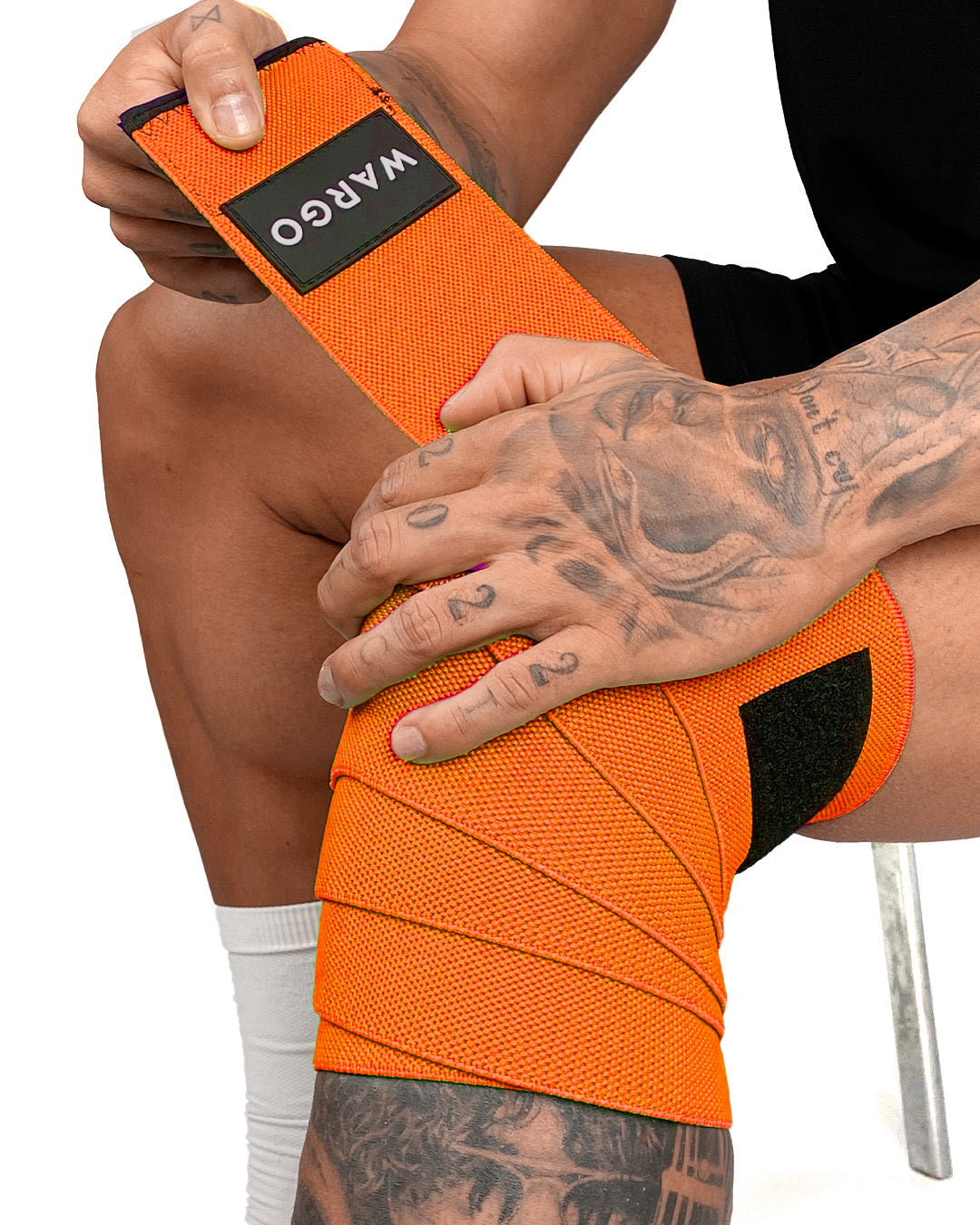 VENDAS RODILLA PARA GYM - NEON ORANGE