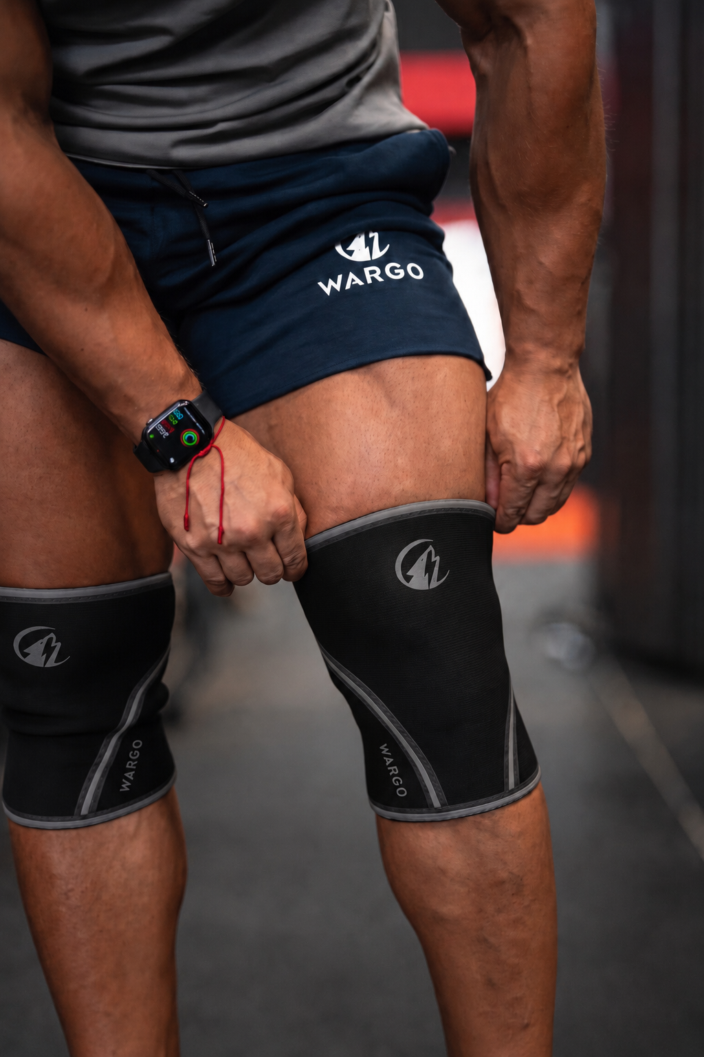 RODILLERAS 7 MM GYM - NEGRO/GRIS