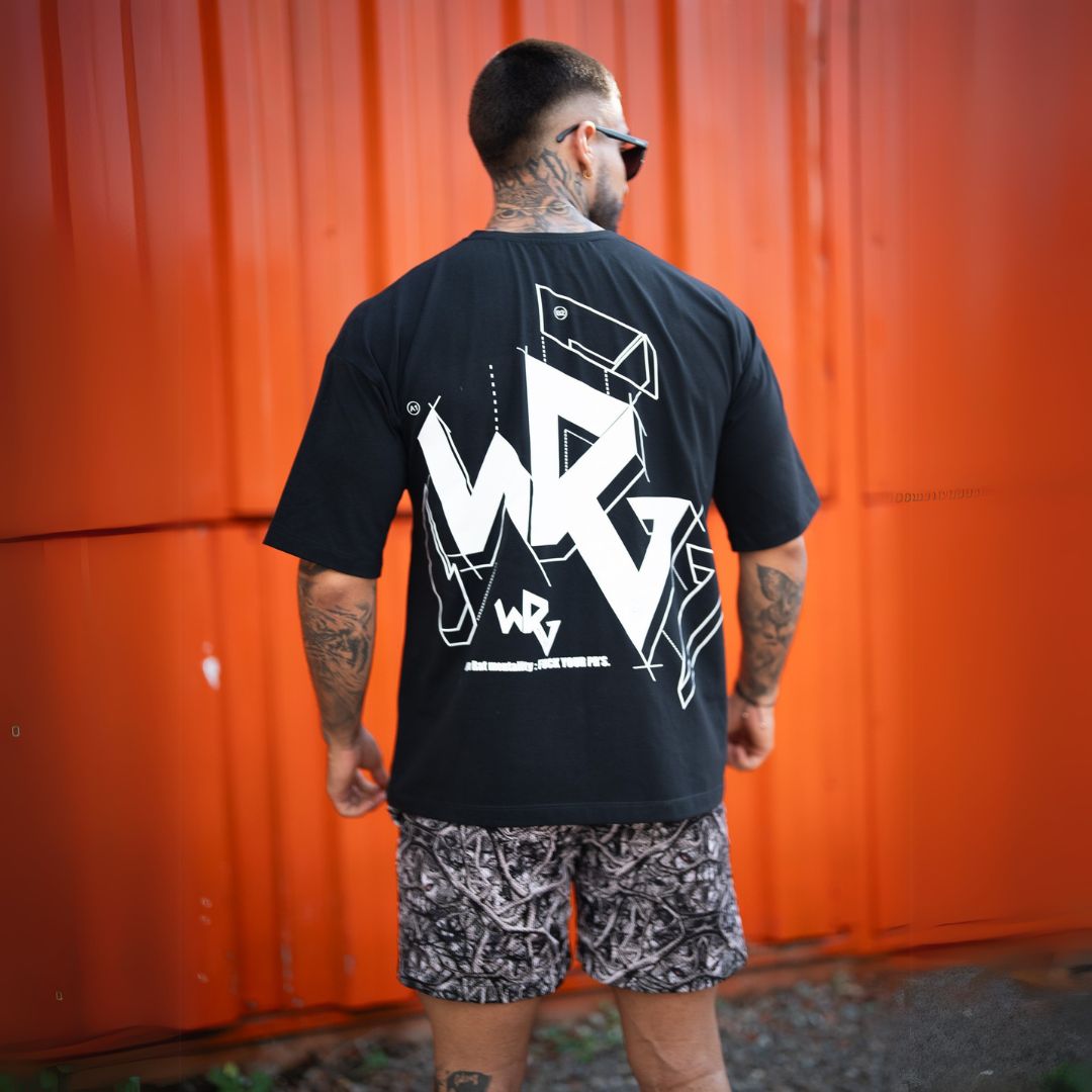 CAMISETA OVERSIZE ANAGRAMA - BLACK